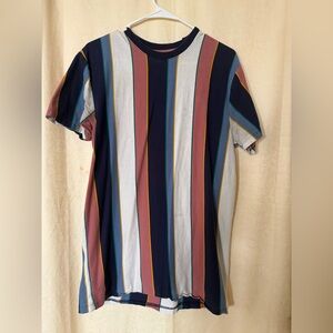 San Francisco Work Shirt, Men’s Size Extra Large, Multi Color Striped T-shirt